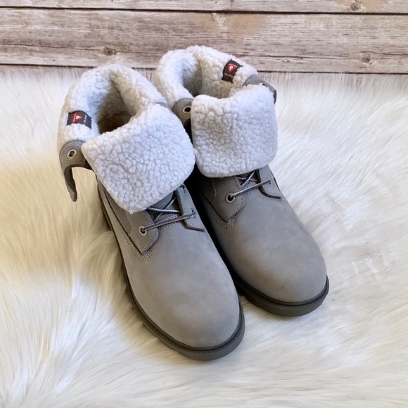 Timberland Linden Woods WP Fleece Fold Down Boots - Picture 7 of 8
